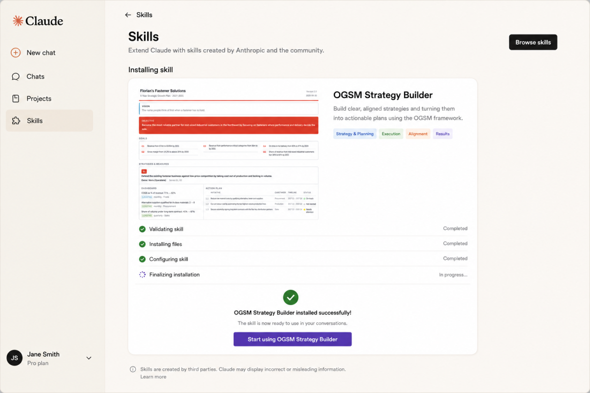 OGSM Strategy Builder — AI Strategy Skill for Claude - Image 3